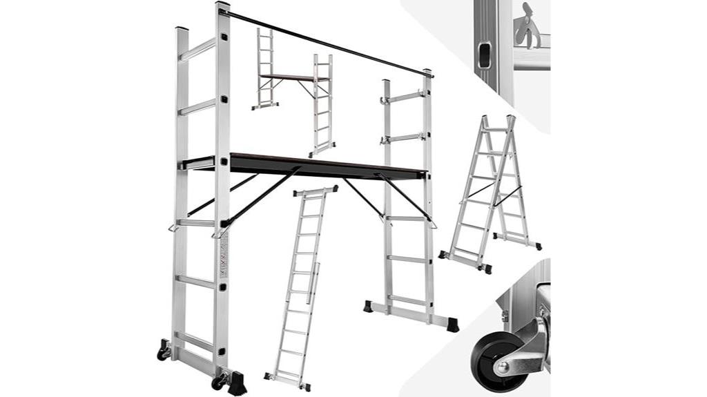 tectake aluminium ladder review