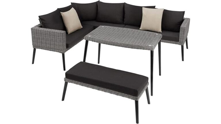 tectake aluminium rattan lounge