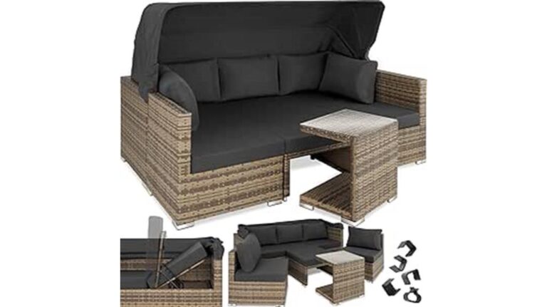 tectake aluminium rattan lounge review