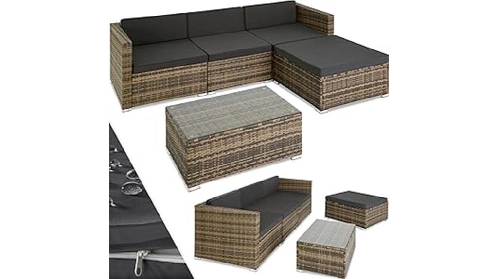 tectake polyrattan lounge bewertung