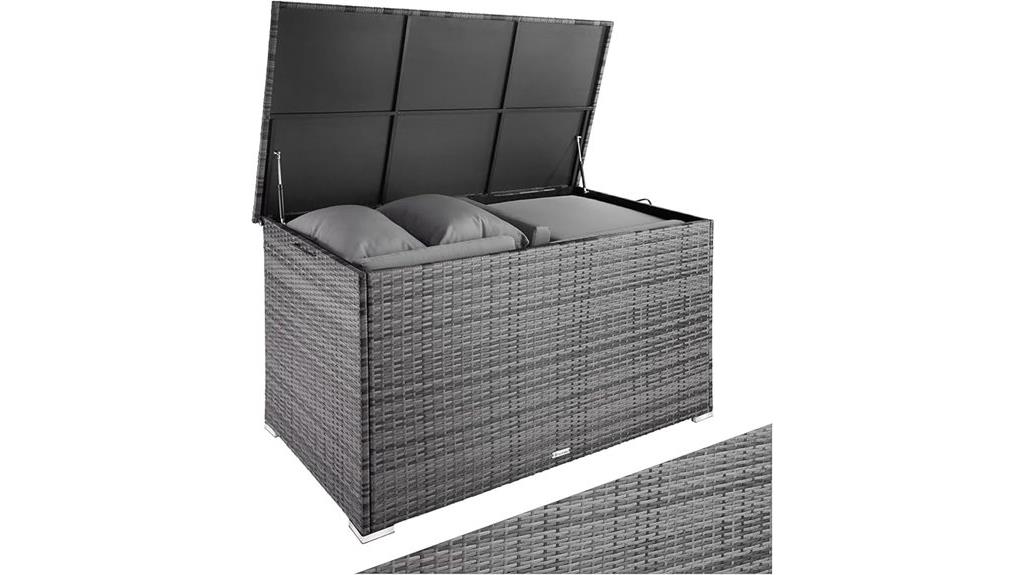 Aluminium Polyrattan Aufbewahrungsbox
